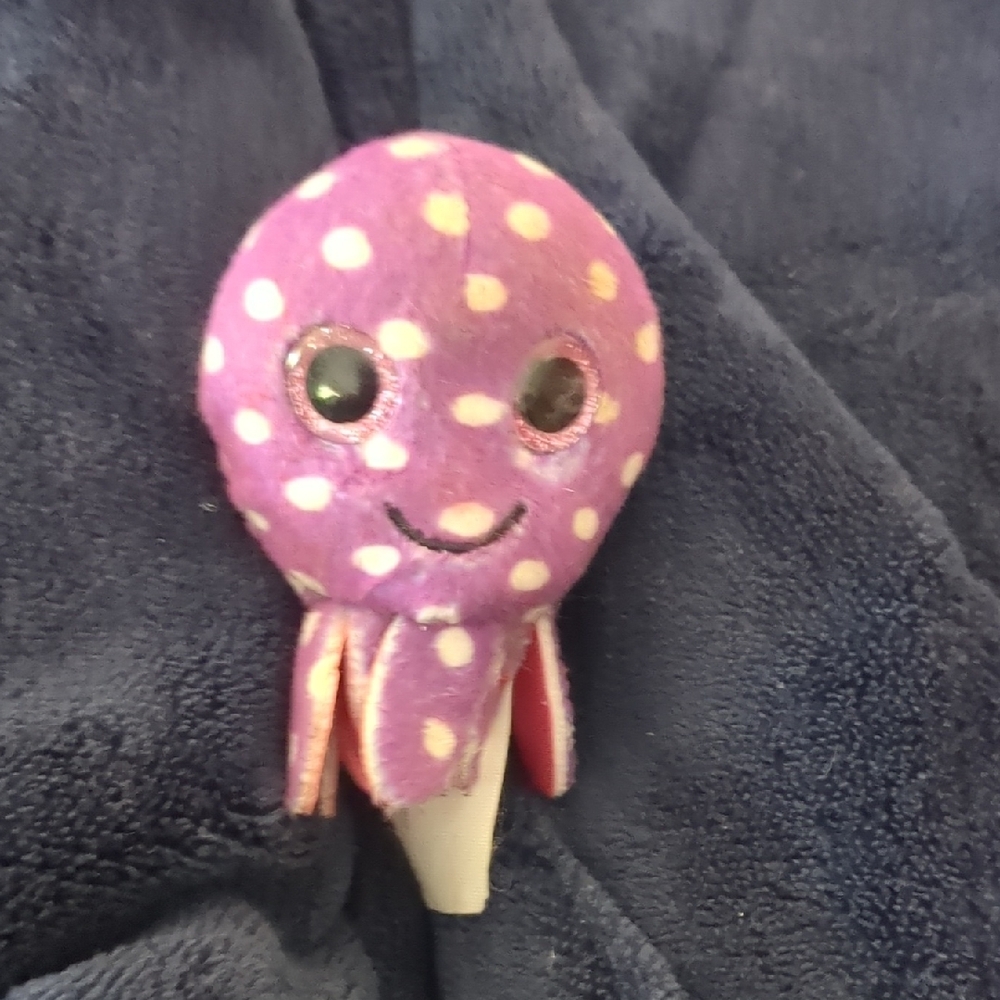 Ty Beanie Babie Ollie McDonald's Toy Purple Polka Dot Plush Octopus Toy